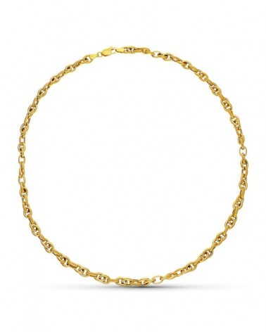 Gargantilla oro amarillo 18k eslabones huecos 43cm