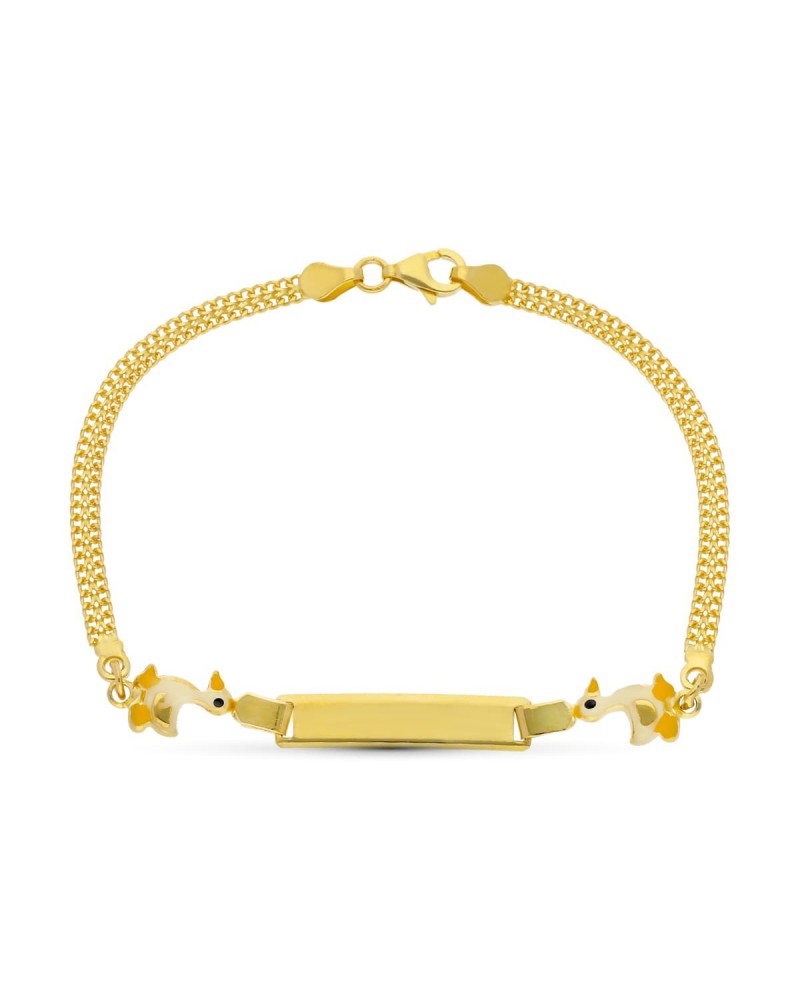 Esclava oro 18k patitos 16 cm