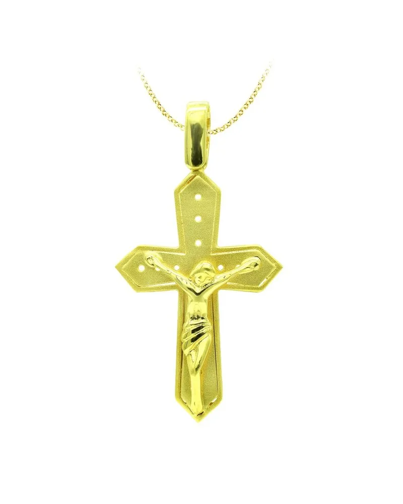 Cruz oro 18k amarillo con Cristo 30x19 mm