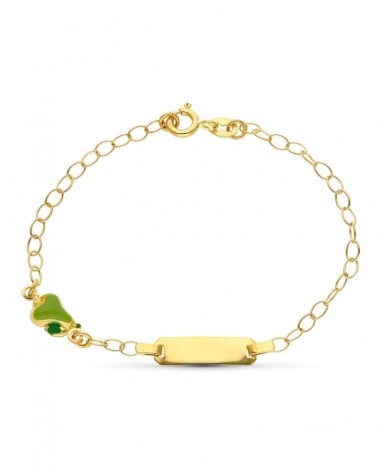 Esclava oro 18k amarillo motivo pera 16cm