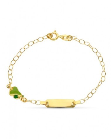 Esclava oro 18k amarillo motivo pera 16cm