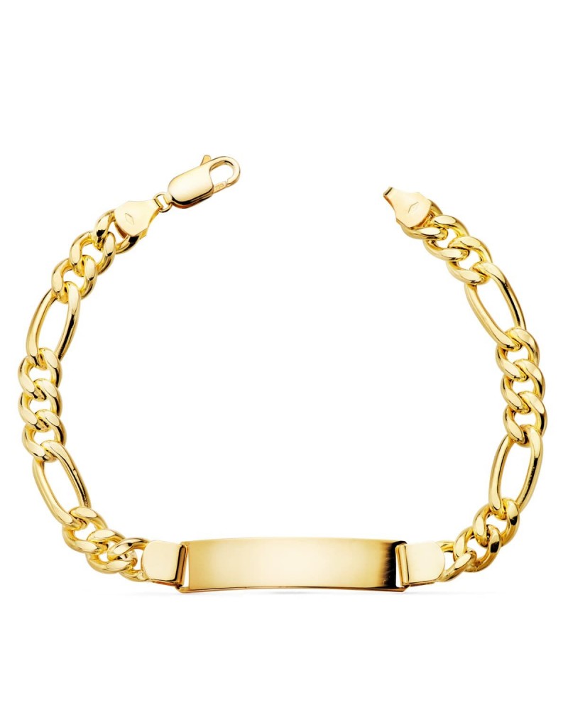 Pulsera esclava oro 18k eslabón Fígaro 7 mm