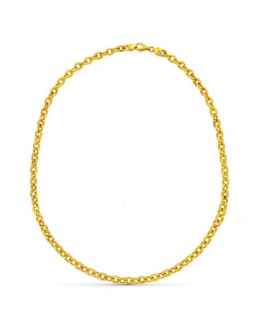 Gargantilla oro amarillo 18k eslabones rolo 45 cm