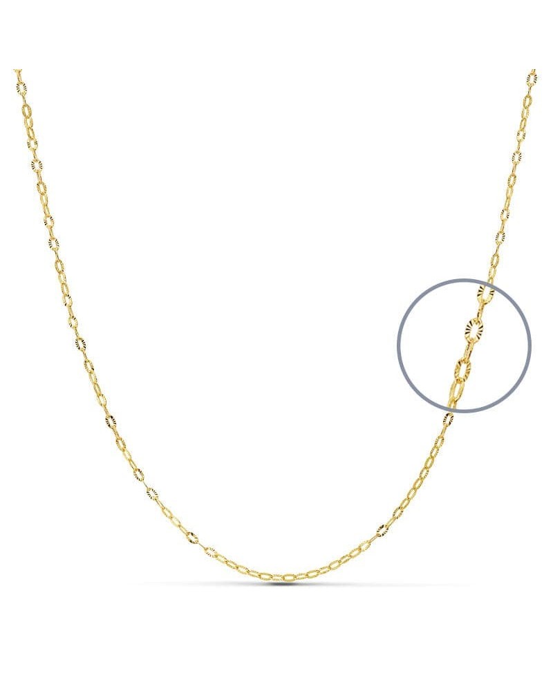 Cadena oro 18k forzada maciza 40cm amarillo