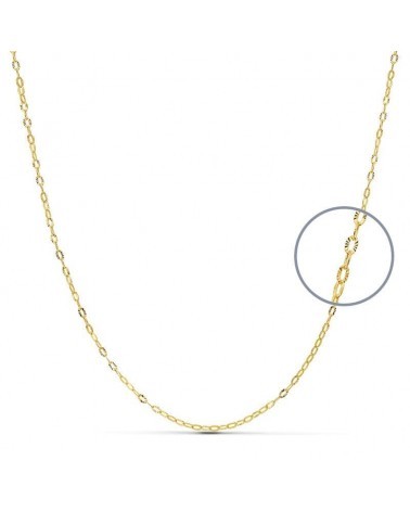 Cadena oro 18k forzada maciza 40cm amarillo