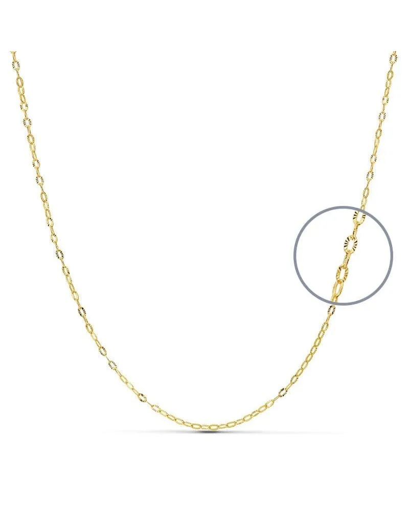 Cadena oro 18k amarillo forzada 1 mm 50cm