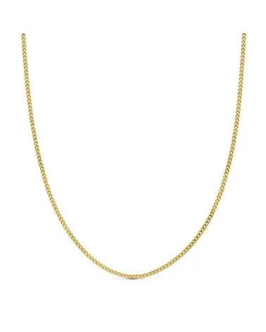 Cadena oro 18k barbada hueca 1,5 mm 40 cm