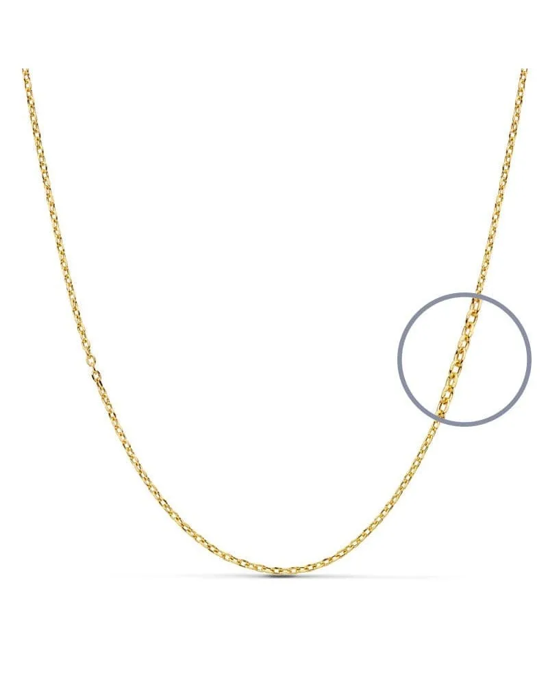 Cadena oro 18k forzada amarillo 1,2 mm 40cm hueca