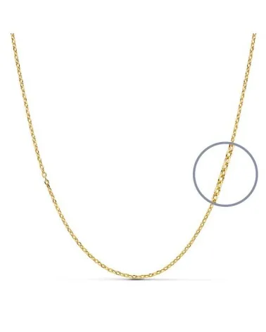 Cadena oro 18k forzada amarillo 1,2 mm 40cm hueca