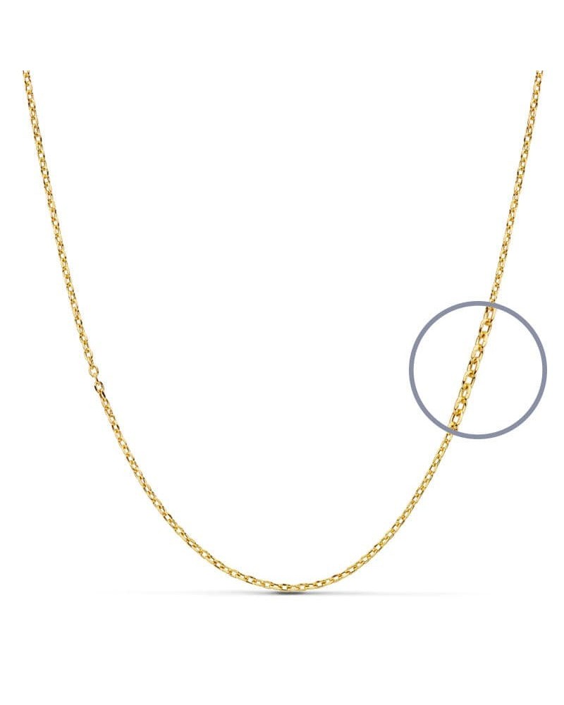 Cadena oro 18k forzada 50cm hueca 1,2mm