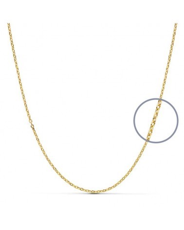 Cadena oro 18k forzada 50cm hueca 1,2mm
