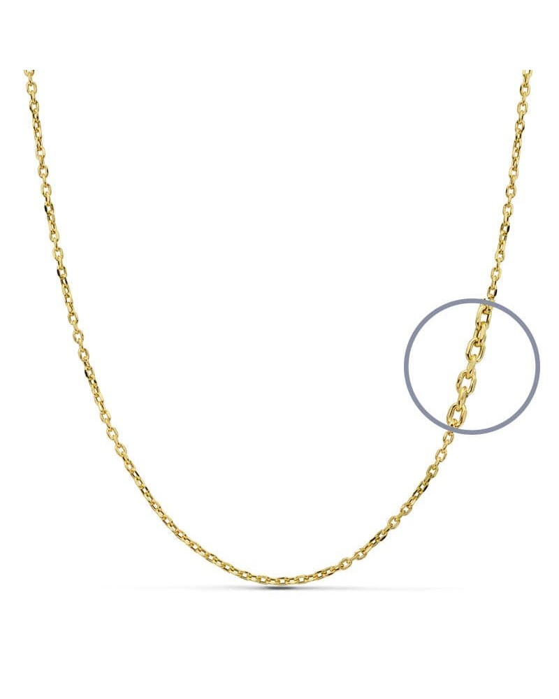 Cadena oro 18k forzada 40cm hueca 1,5mm
