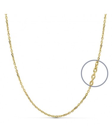 Cadena oro 18k forzada 40cm hueca 1,5mm