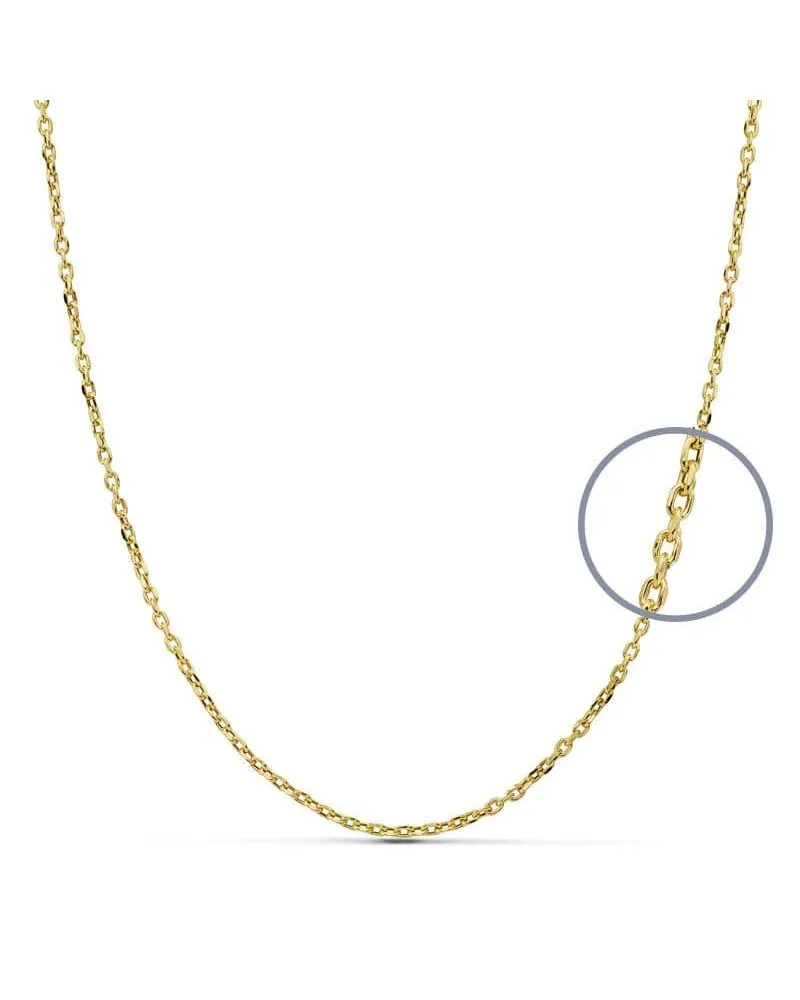 Cadena oro 18k estilo forzada 1,5 mm 50cm