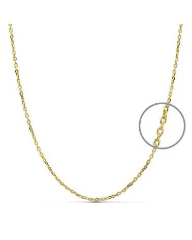 Cadena oro 18k estilo forzada 1,5 mm 50cm