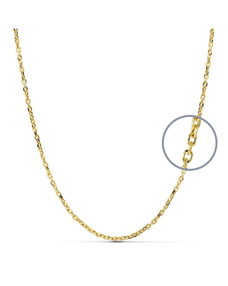 Cadena oro 18k forzada hueca 50cm 2mm