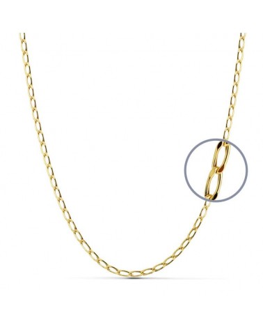 Cadena oro 18k estilo Bilbao 60cm hueca