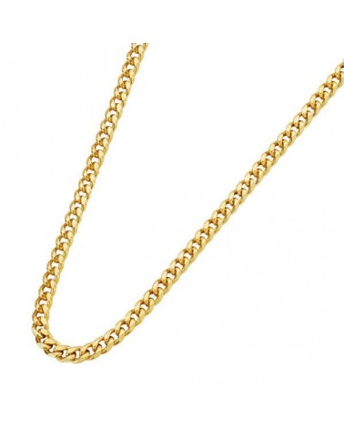 Cadena oro 18k barbada hueca 60 cm 2,5 mm