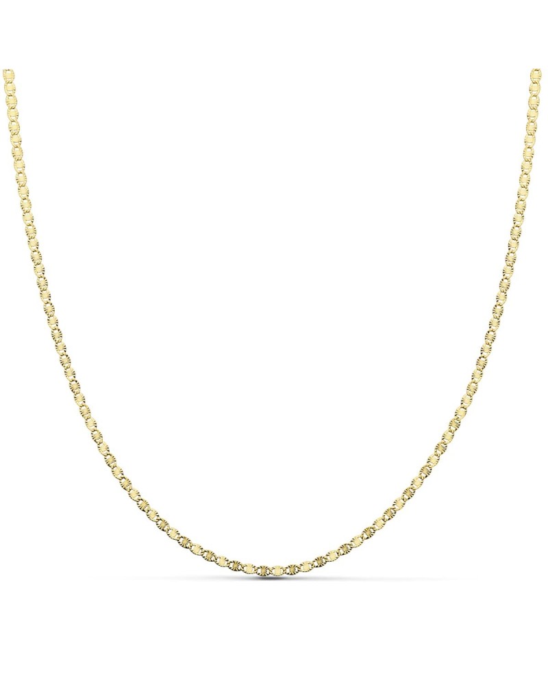 Cadena oro 18k amarillo diamantada maciza 50 cm