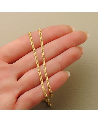Cadena oro 18k forzada tallada 45cm 2mm