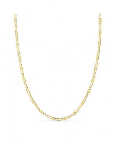 Cadena oro 18k estilo Cartier combinada 45cm