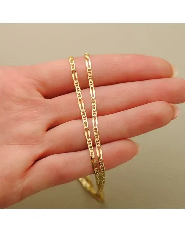 Cadena oro 18k ancla 3x1 45cm 2mm