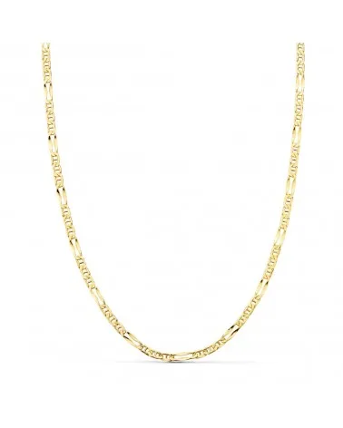 Cadena oro 18k amarillo ancla 3x1 hueca 50cm 2mm
