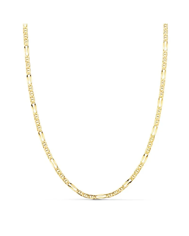 Cadena oro 18k ancla 3x1 hueca 60cm 2mm