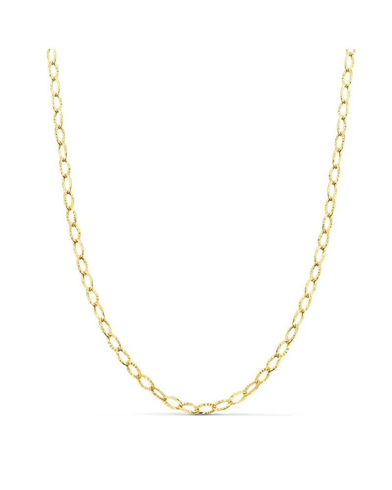 Cadena oro 18k forzada tallada hueca 2,5 mm 45 cm