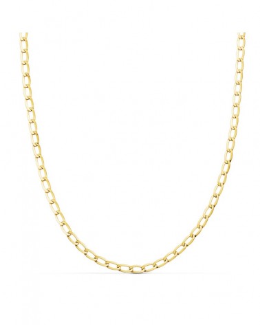 Cadena oro 18k Bilbao plana 60cm 3,5mm
