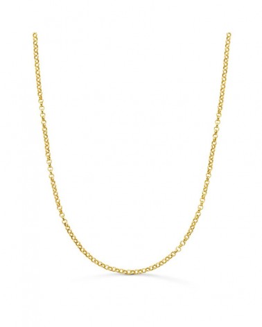 Cadena oro 18k rolo hueca 45cm 2mm