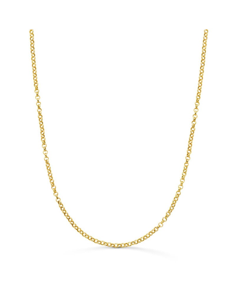 Cadena oro 18k rolo hueca 45cm 2mm