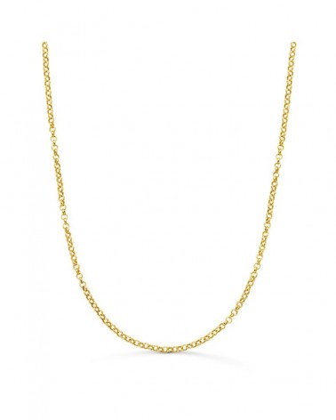 Cadena oro 18k rolo hueca 45cm 2mm