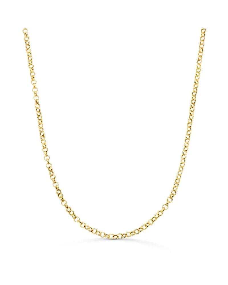 Cadena oro 18k estilo rolo hueca 2,5 mm 50cm