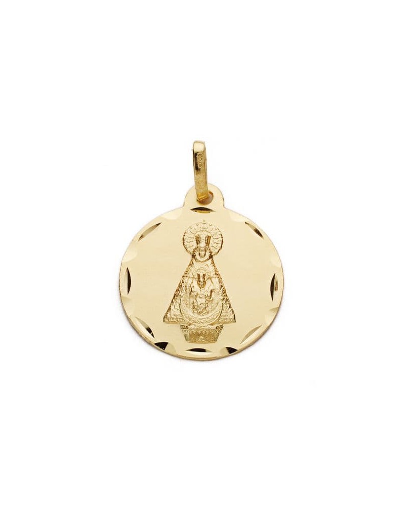 Medalla Virgen de Tiscar oro 18k amarillo 18mm