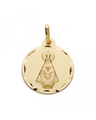 Medalla Virgen de Tiscar oro 18k amarillo 18mm