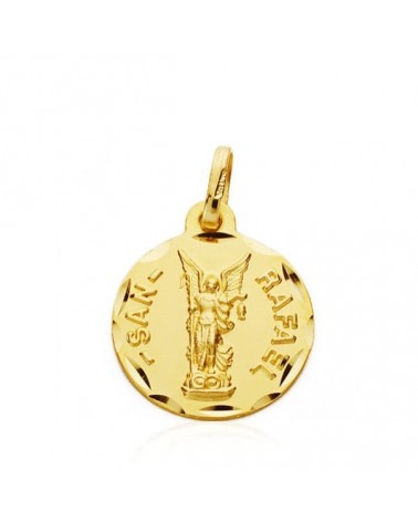 Medalla oro 18k San Rafael 16 mm