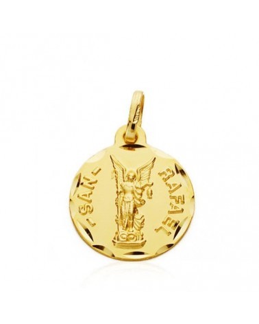 Medalla oro 18k San Rafael 16 mm