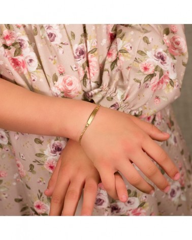Pulsera esclava oro 18k amarillo cadena cartier 17 cm