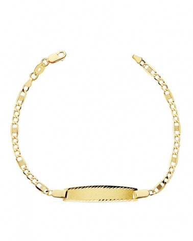 Pulsera esclava oro 18k amarillo cadena cartier 16,5cm
