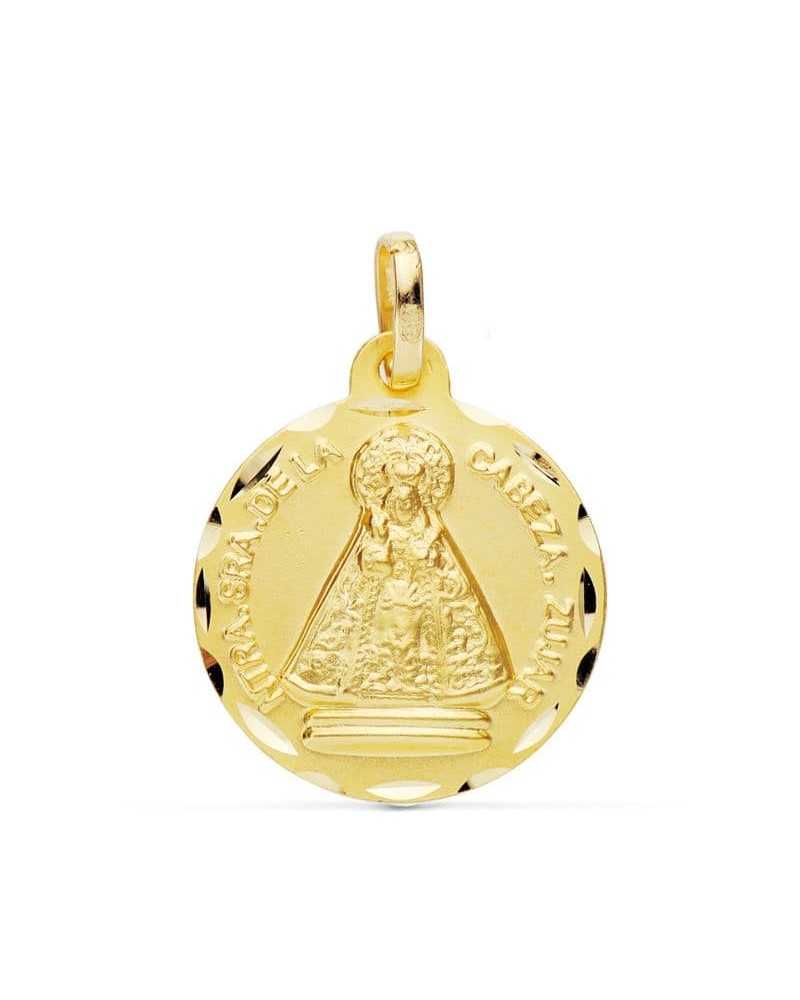 Medalla Virgen de la Cabeza oro 18k 18mm