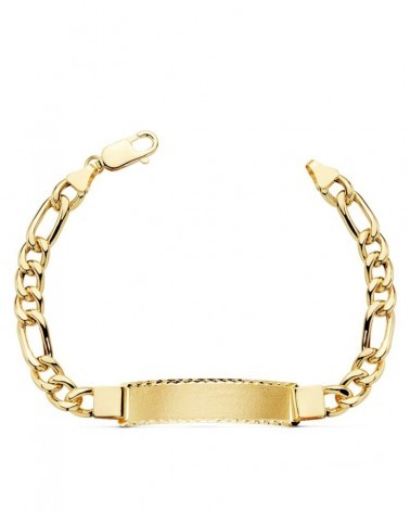 Pulsera esclava oro 18k cartier placa grabable 21,5 cm