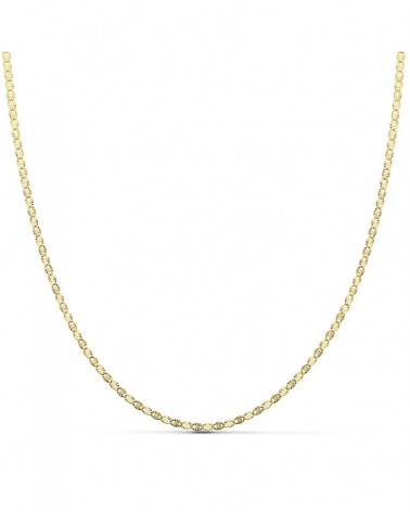 Cadena oro 18k amarillo diamantada 2mm 50cm