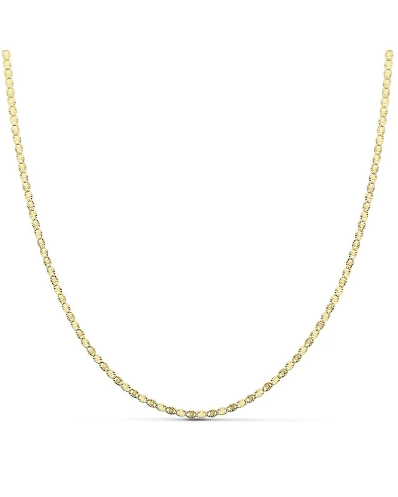 Cadena oro 18k amarillo diamantada 2mm 50cm