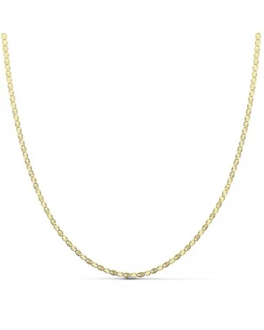 Cadena oro 18k amarillo diamantada 2mm 50cm