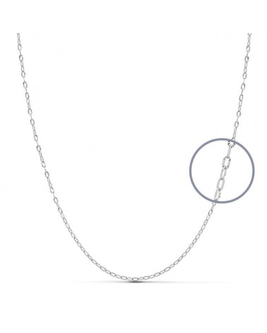 Cadena oro blanco 18k maciza 45 cm