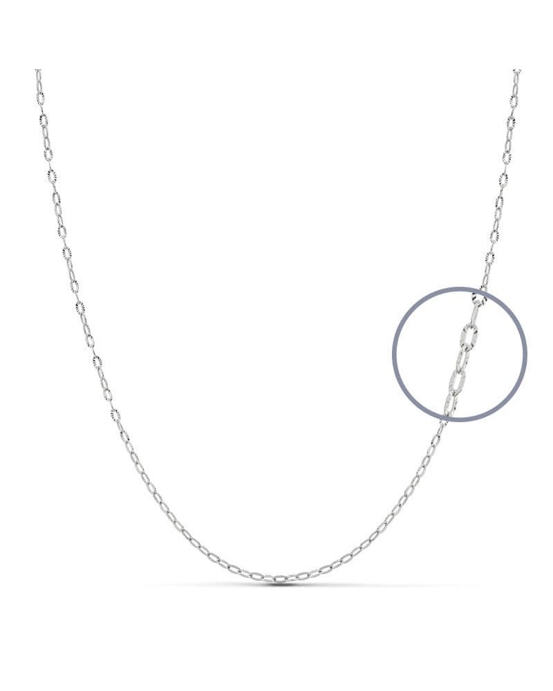 Cadena oro blanco 18k maciza 45 cm
