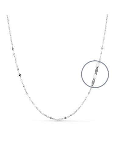Cadena oro blanco 18k maciza 40cm 1,8mm