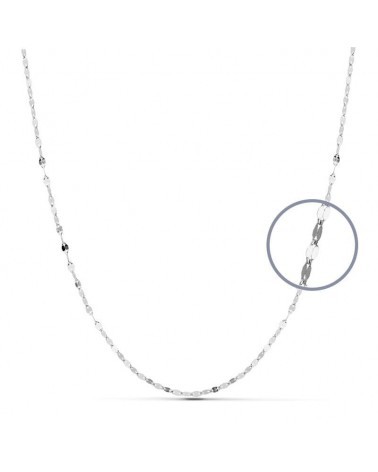 Cadena oro blanco 18k maciza 40cm 1,8mm
