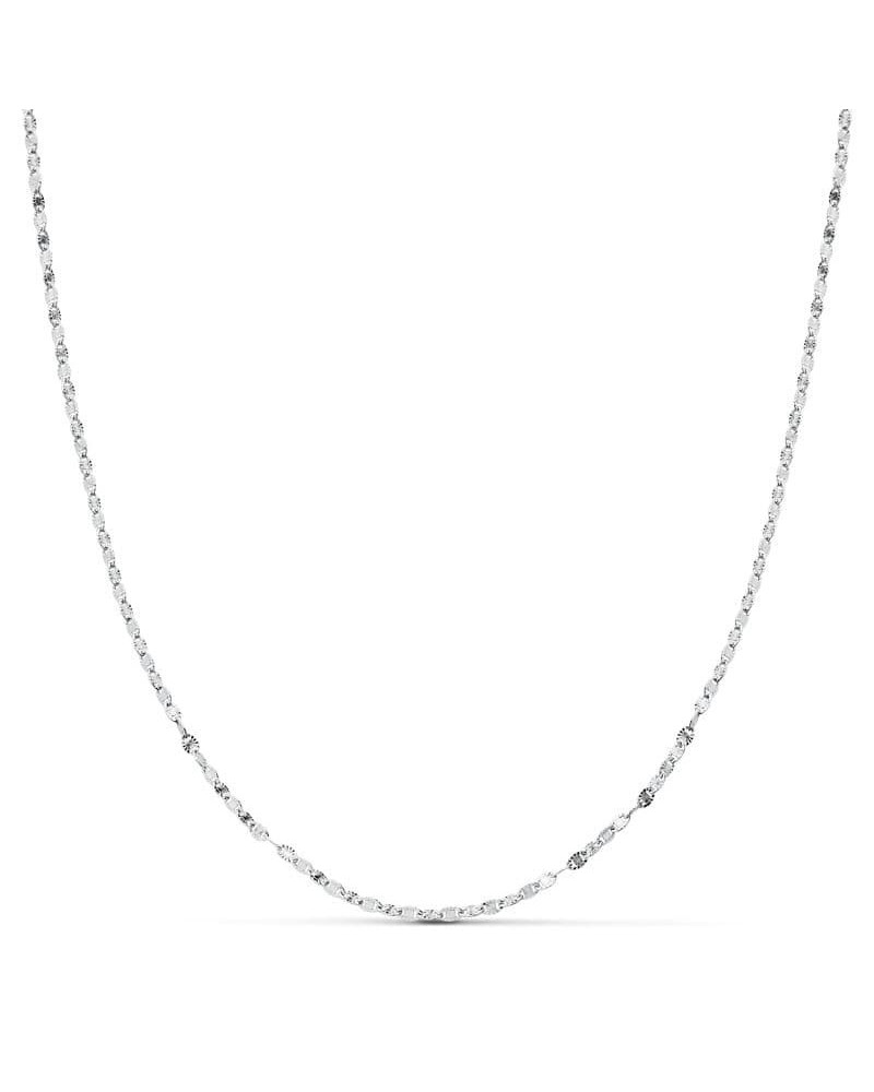 Cadena oro blanco 18k diamantada maciza 45cm
